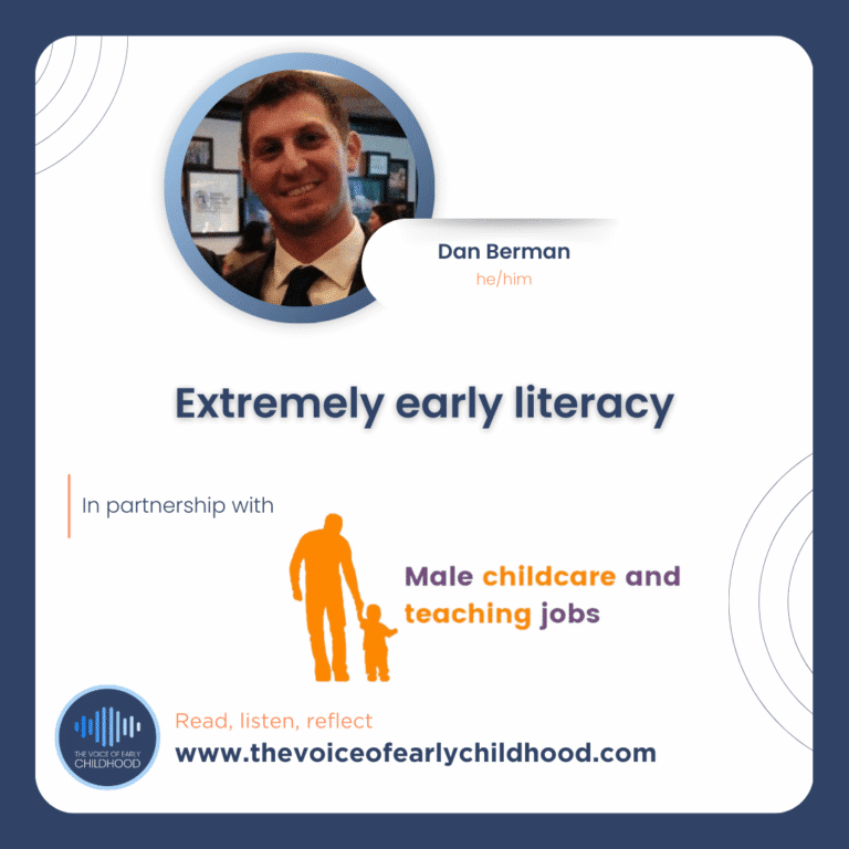 Extremely early literacy Dan Berman Male Childcare and teaching jobs