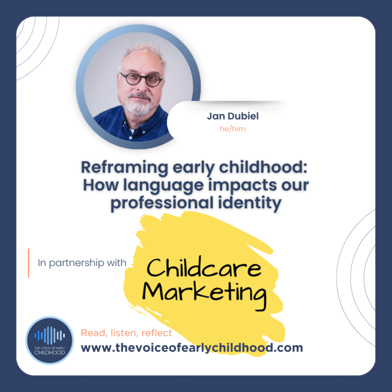 Reframing early childhood: How language impacts our professional identity Jan Dubiel